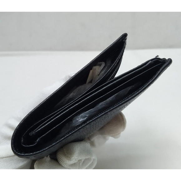 Fossil Black Pebbled Leather Credit Card Bifold Wallet - Picture 5 of 13